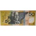 AUSTRALIA 1999 . FIFTY 50 DOLLARS BANKNOTE . ERROR . EXTRA INK TOP LEFT